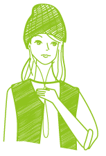 女子のイラスト